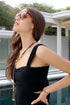 Ebony Silk Scarf Dress- Solid Color
